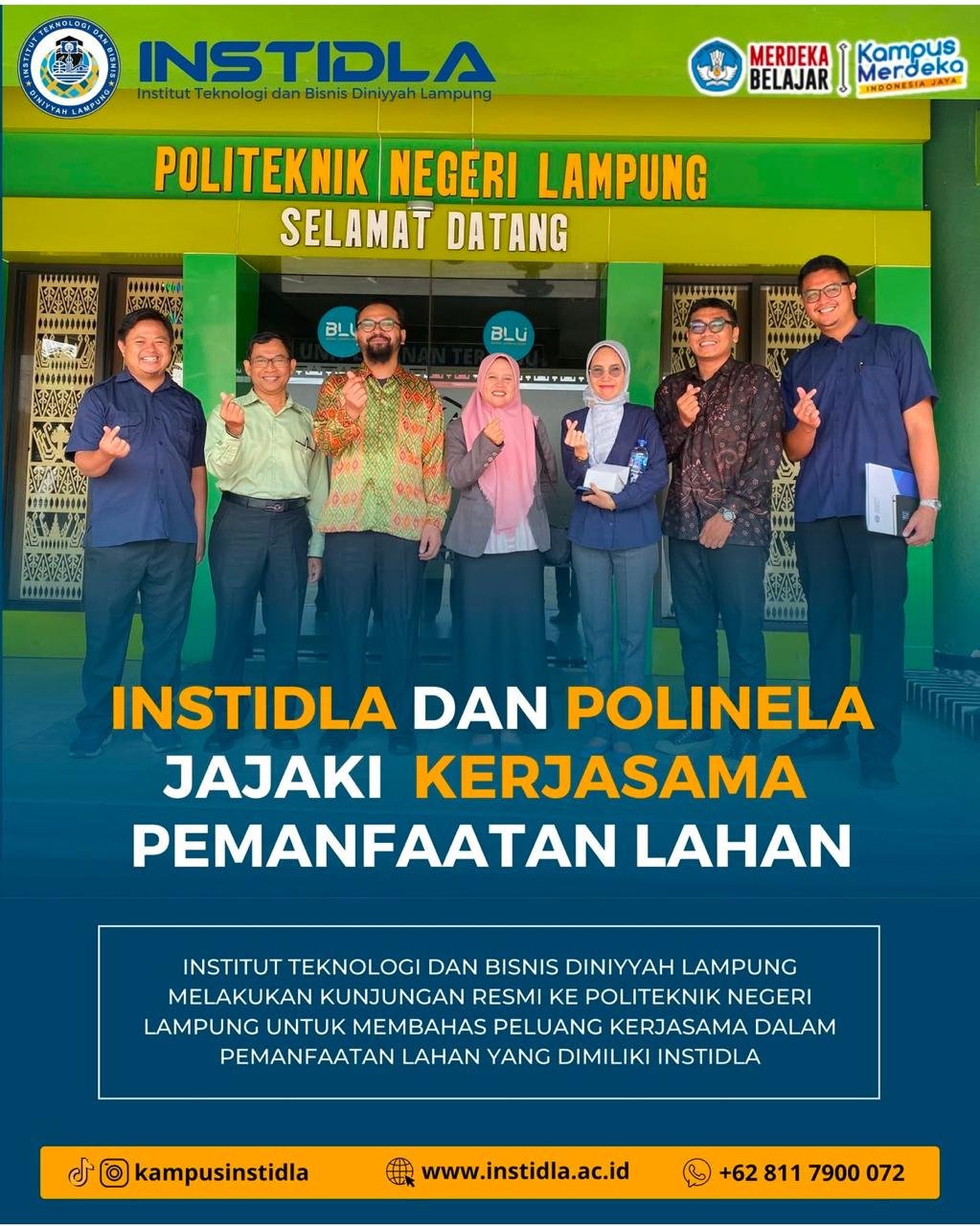 Institut Teknologi dan Bisnis Diniyyah Lampung dan Politeknik Negeri Lampung Jajaki Kerjasama Pemanfaatan Lahan